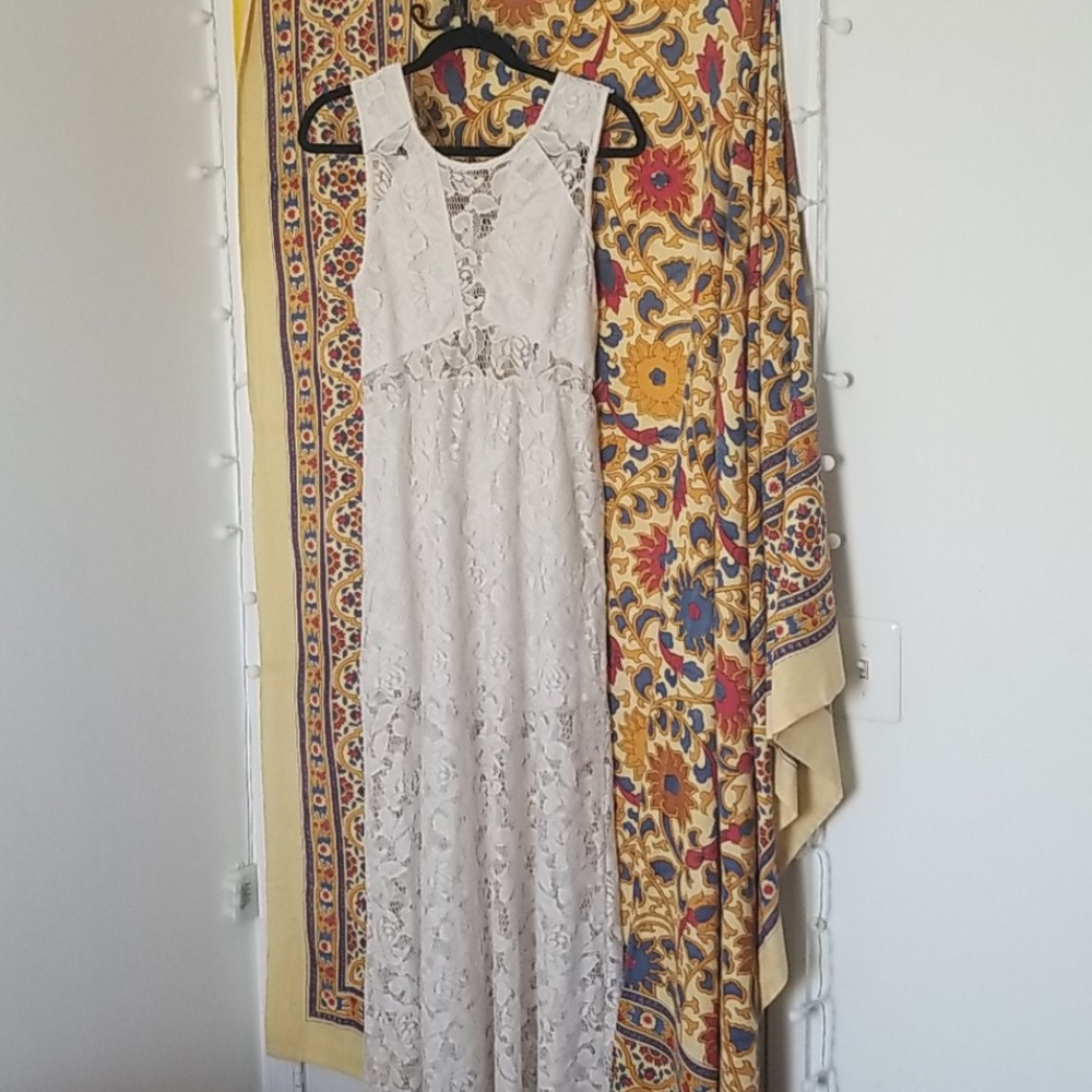 Cutout Lace Maxi Dress